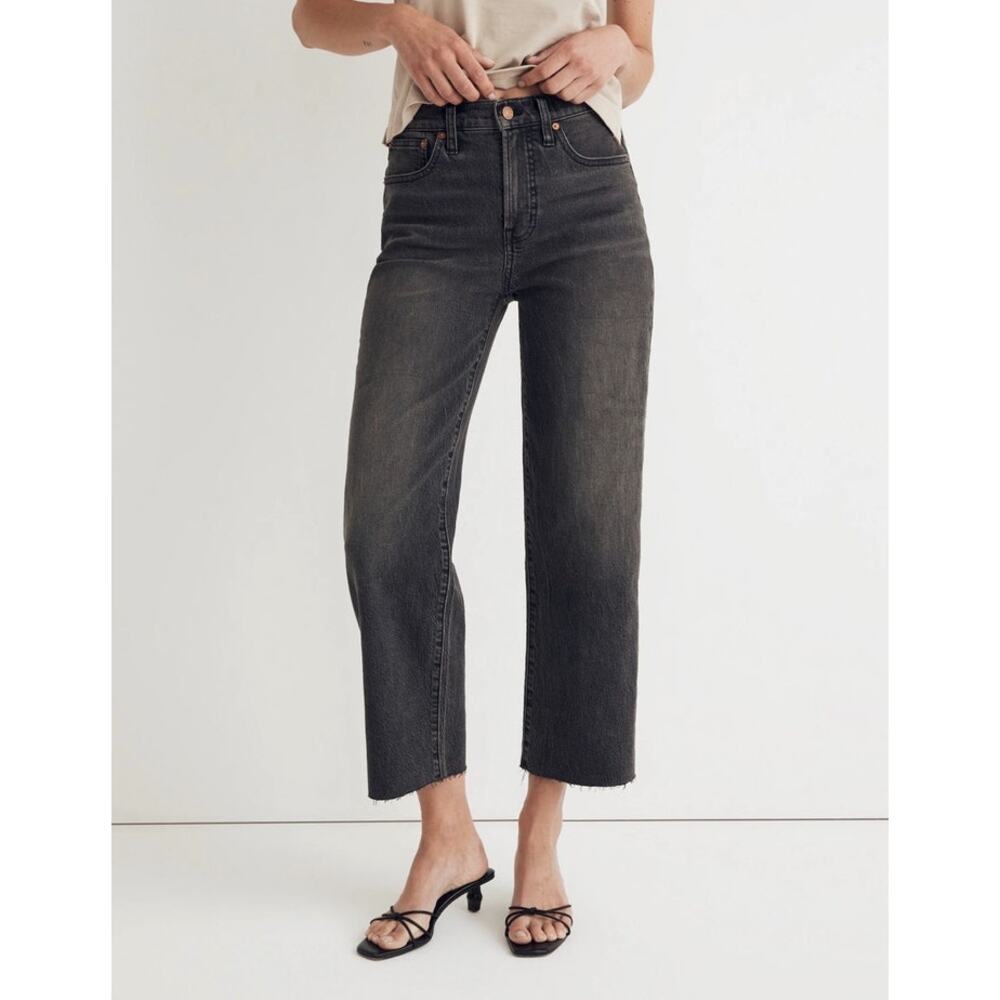 NWT Madewell The Perfect Vintage Wide Leg Crop Jean High Rise Denim Benley Wash